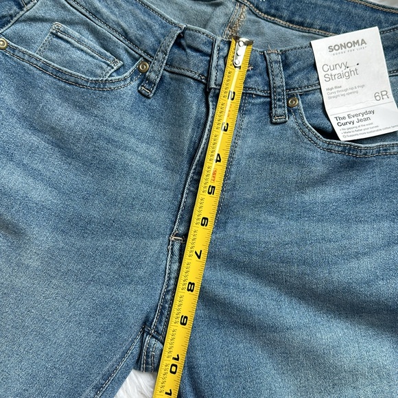 🤍🫧[ Sonoma ] Women’s 6R Curvy Straight High Rise Denim Jeans - Picture 6 of 11